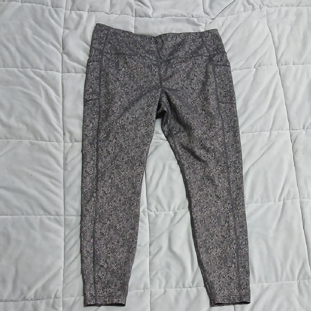Mondetta Performance Luxury Charcoal Textured Leggings Size XL